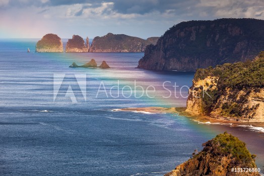 Picture of Rainbow over spectacular Australian coastline